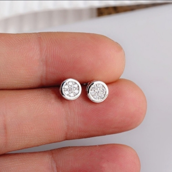 NWT Gold or Silver Natural Druzy Opal Stud Earring - Picture 4 of 6